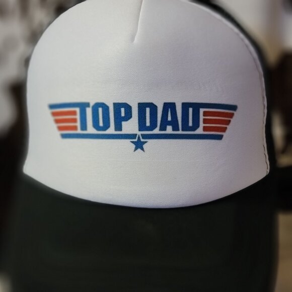 Top Dad Black Trucker Hat - Picture 2 of 8